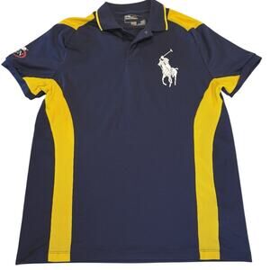 VTG Ralph Lauren RLX Polo Shirt Mens S Blue US Open 2007 Big Pony Golf